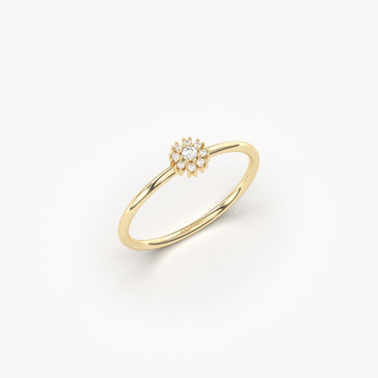 18K Dainty Coronet Gold Ring - 2S143