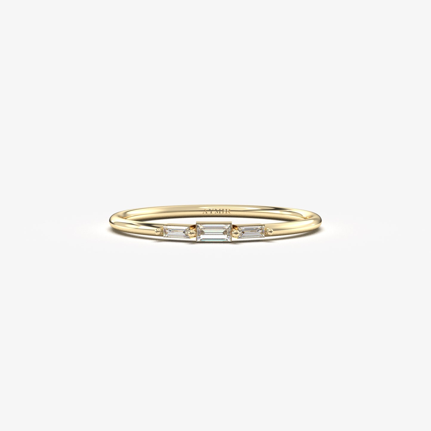 10K Gold Mini Baguette Diamond Ring - 2S159