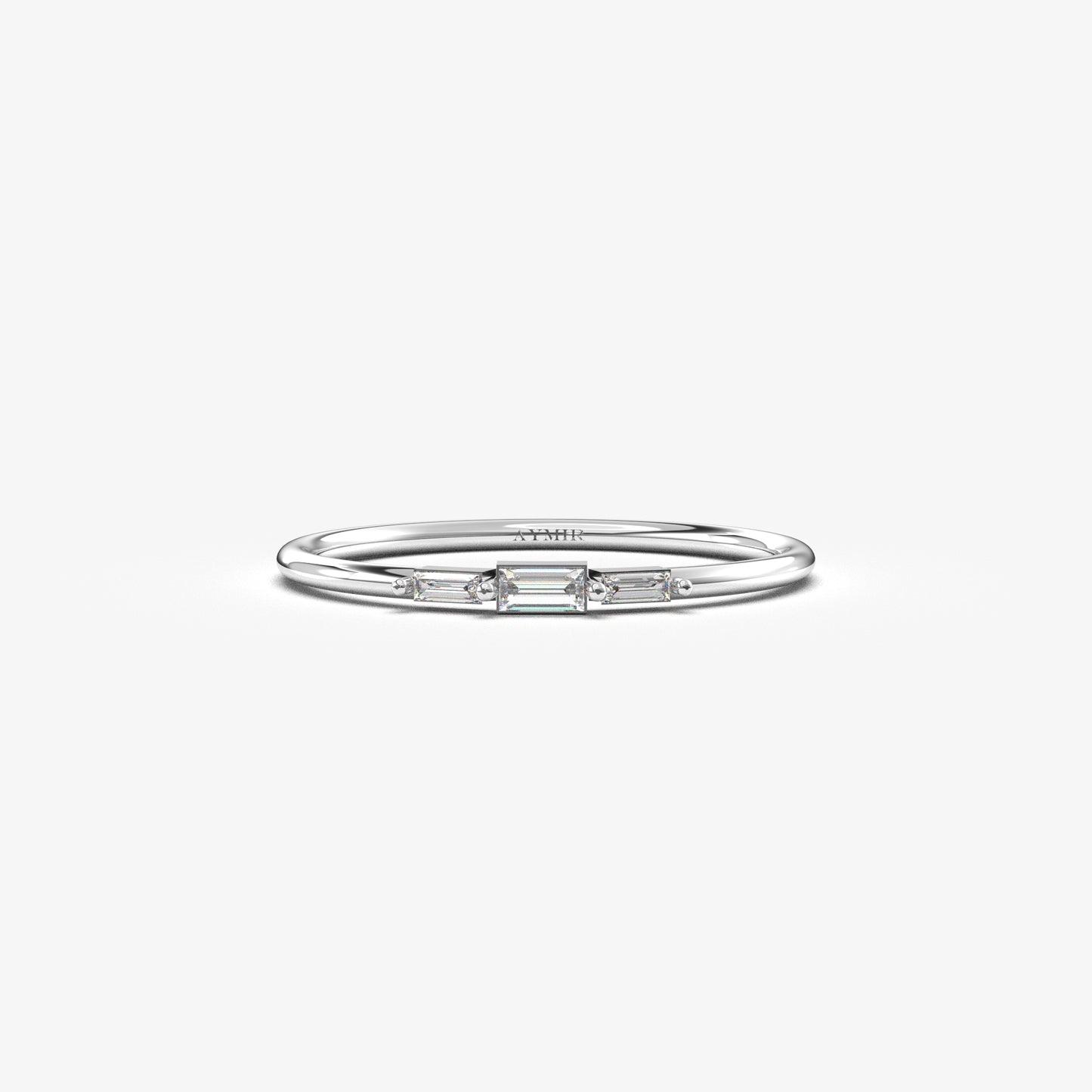 10K Gold Mini Baguette Diamond Ring - 2S159