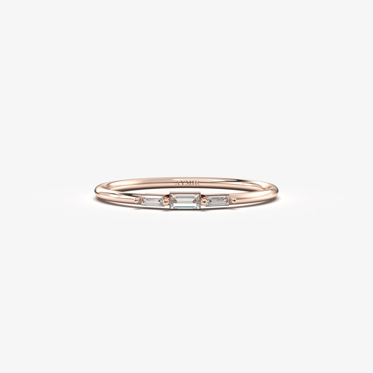 10K Gold Mini Baguette Diamond Ring - 2S159