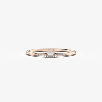 14K Gold Mini Baguette Ring - 2S159