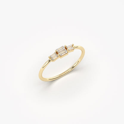 14K Gold Baguette Promise Ring - 2S160