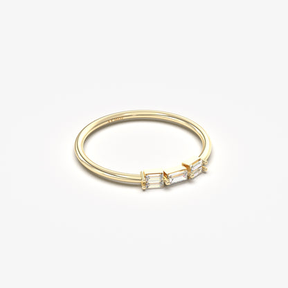 18K Gold Elegant Baguette Ring - 2S161