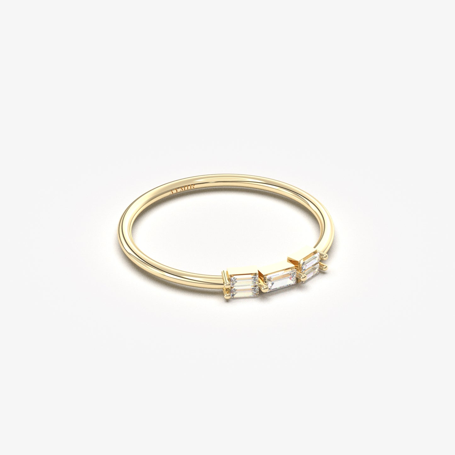 10K Gold Elegant Baguette Diamond Ring - 2S161