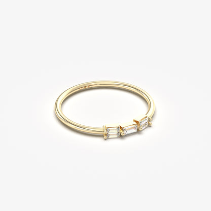 14K Gold Elegant Baguette Diamond Ring - 2S161