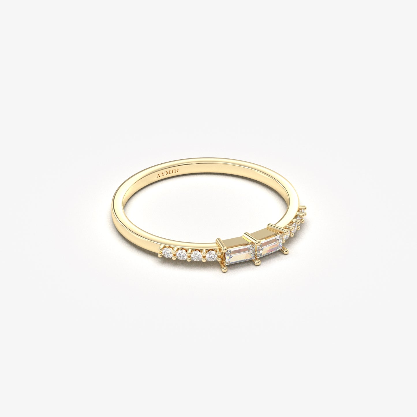 10K Gold Baguette Diamond Ring - 2S16DIA