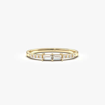 10K Gold Baguette Diamond Ring - 2S16DIA