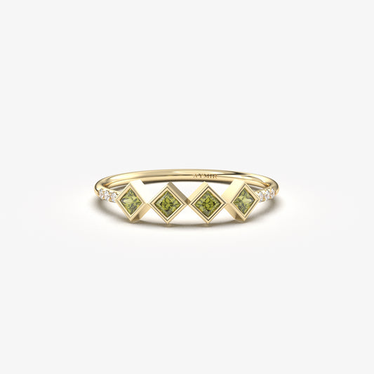 18K Gold Dainty Peridot Ring - 2S170PER