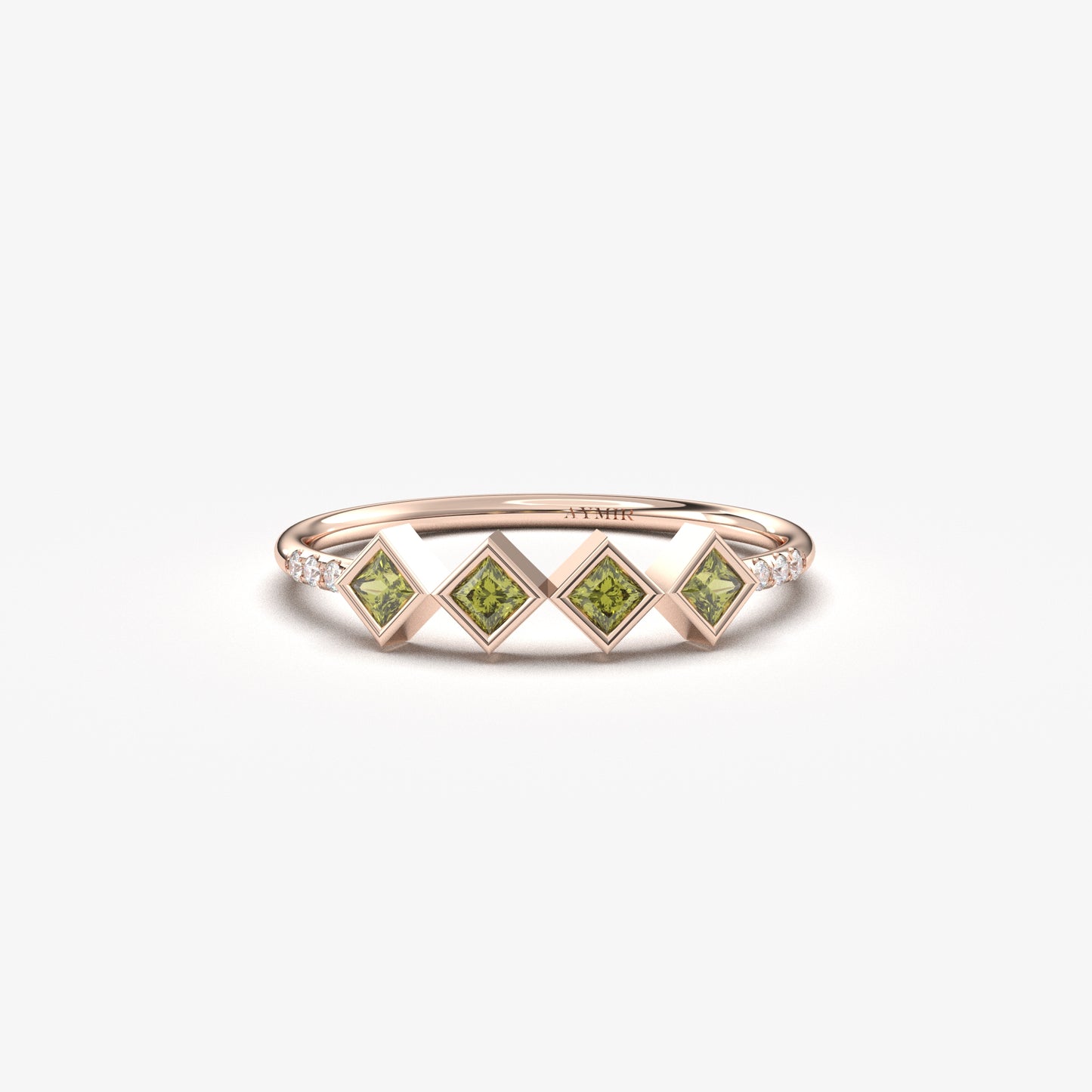 10K Gold Dainty Peridot Ring - 2S170PER