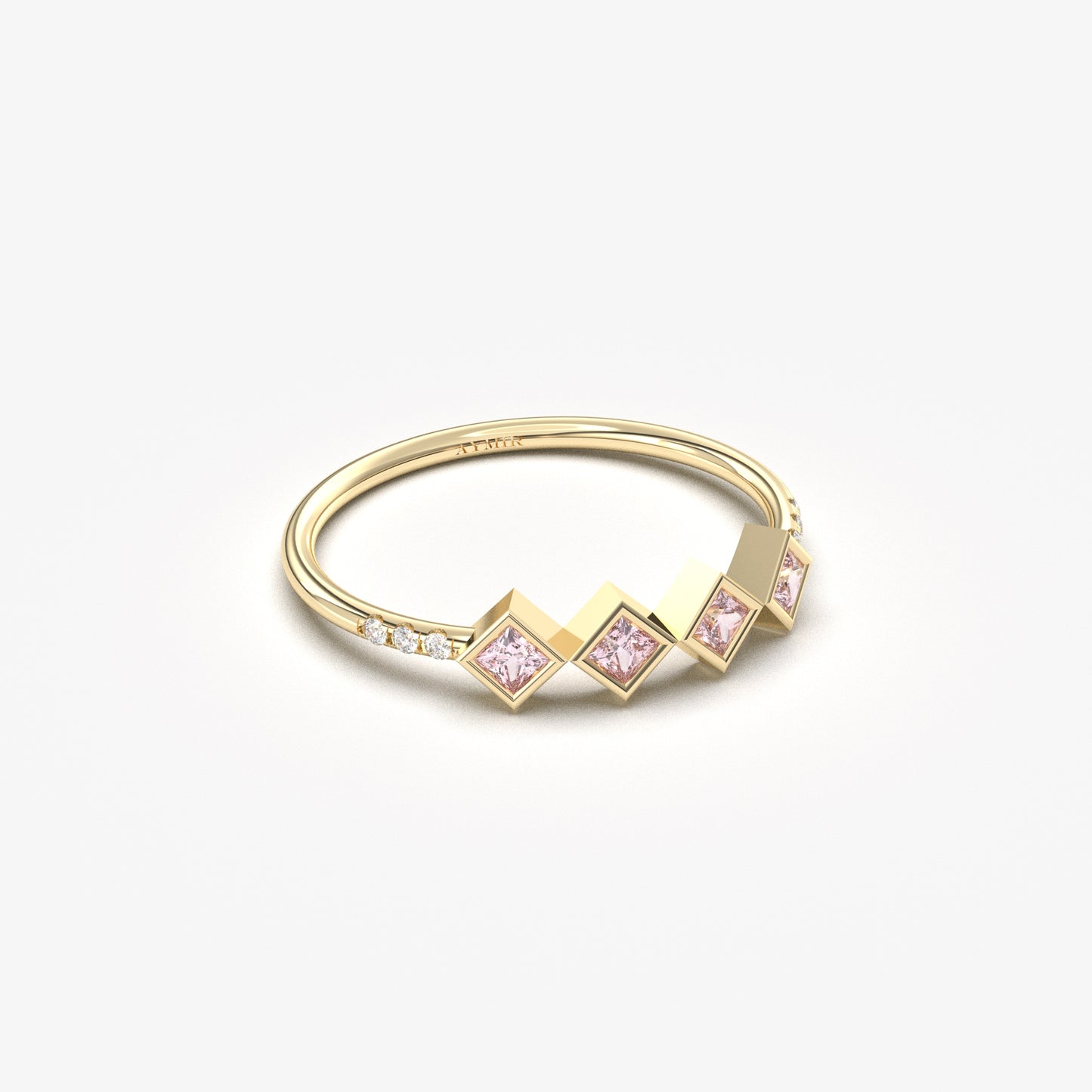 10K Gold Delicate Pink Topaz Ring - 2S170PNK