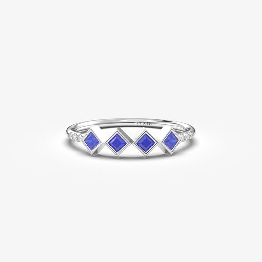 14K Blue Sapphire Gold Ring - 2S170SAF