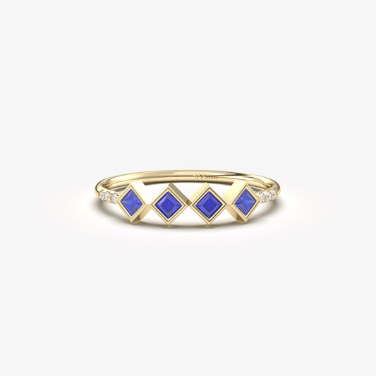 10K Blue Sapphire Gold Ring - 2S170SAF