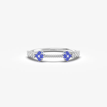 10K Gold Unique Sapphire Ring - 2S176SAF