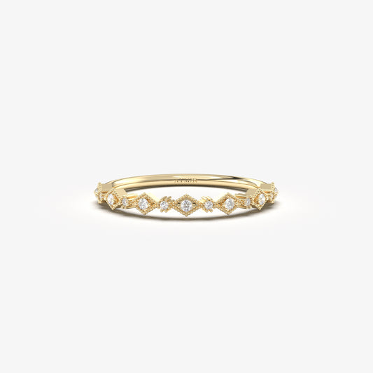 18K Gold Tiny Stackable Ring - 2S17