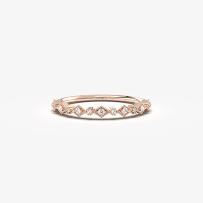 18K Gold Tiny Stackable Ring - 2S17