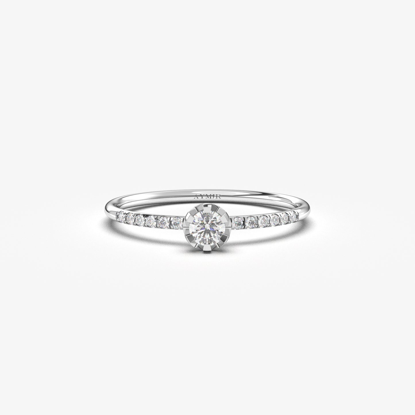 14K Gold Engagement CZ Ring - 2S181
