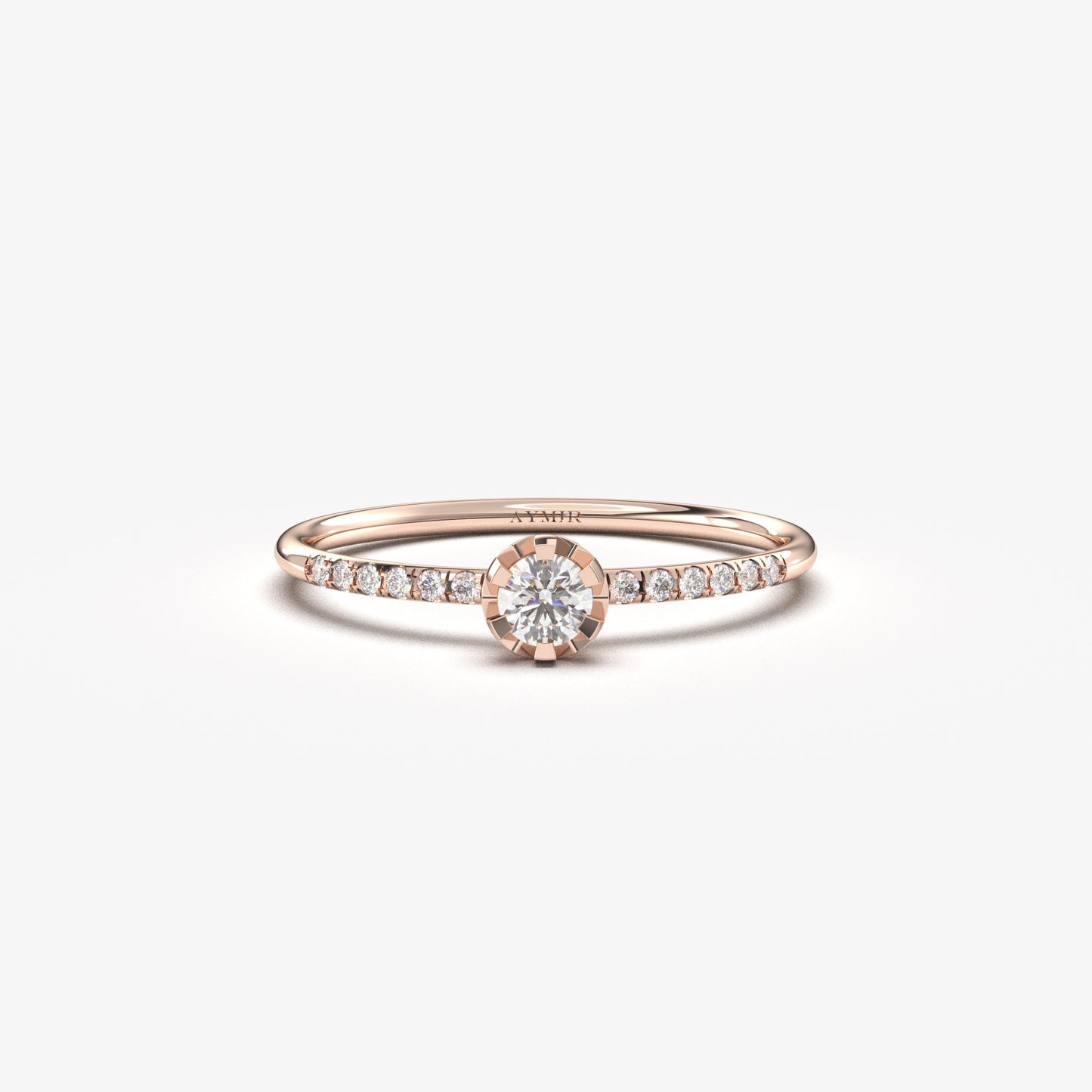 14K Gold Engagement CZ Ring - 2S181