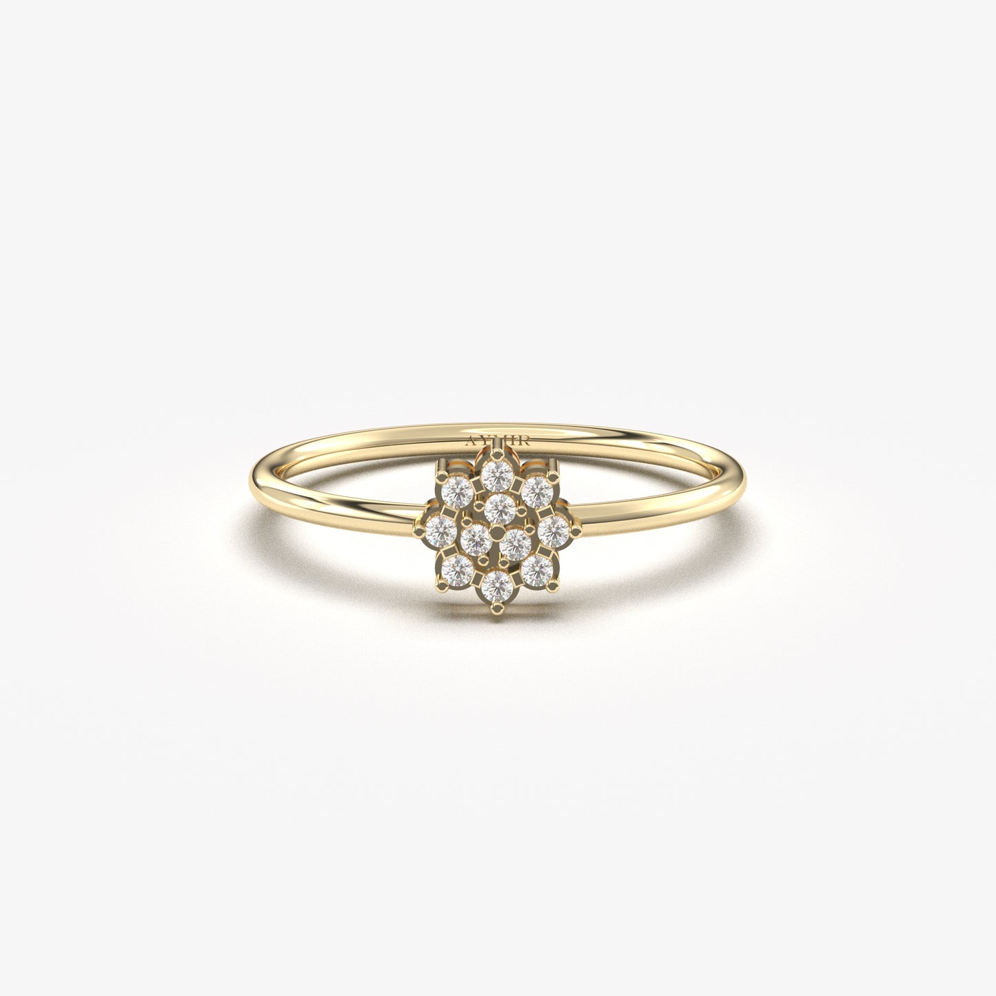 18K Gold Minimalist Seed Diamond Ring - 2S182