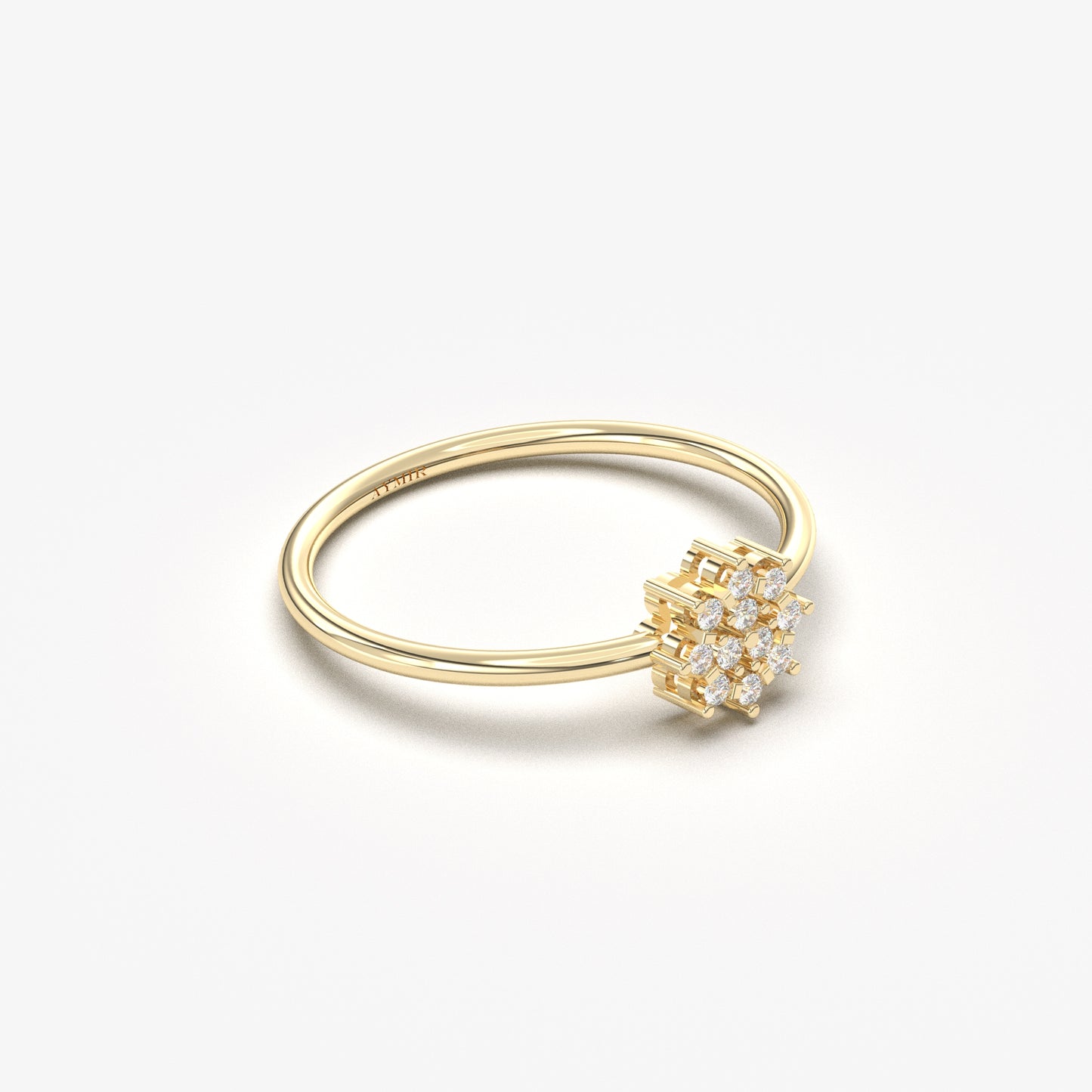 18K Gold Minimalist Seed Diamond Ring - 2S182