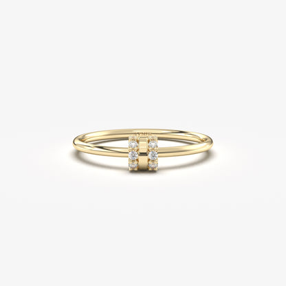 18K Elegant Mini Gold Ring - 2S183