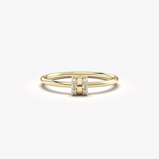 18K Elegant Mini Gold Ring - 2S183