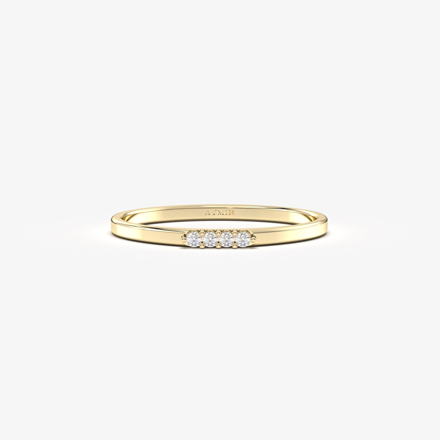 10K Delicate 4 Stone Gold Ring - 2S191