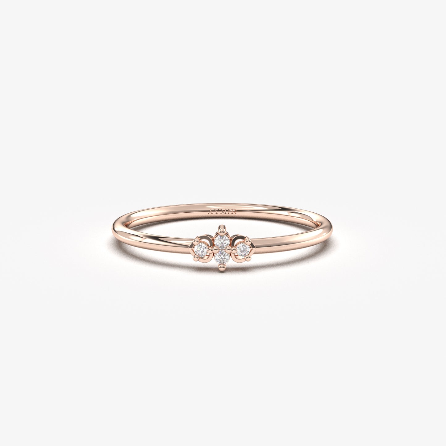 14K Solid Gold Stacking Ring - 2S193