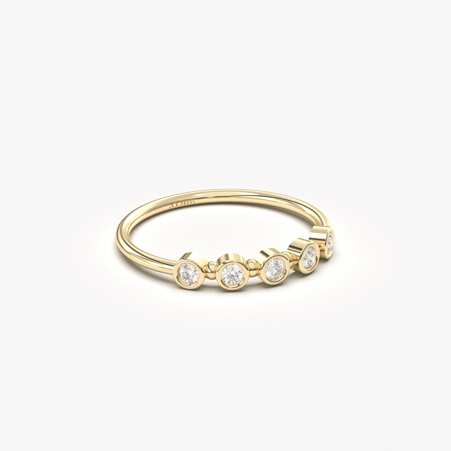 18K Bezel Setting Gold Ring - 2S197