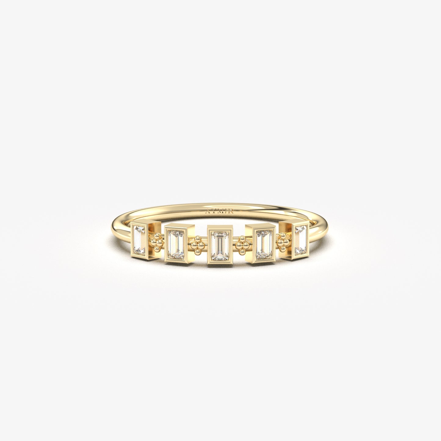 10K Gold Mini Baguette Ring - 2S200DIA