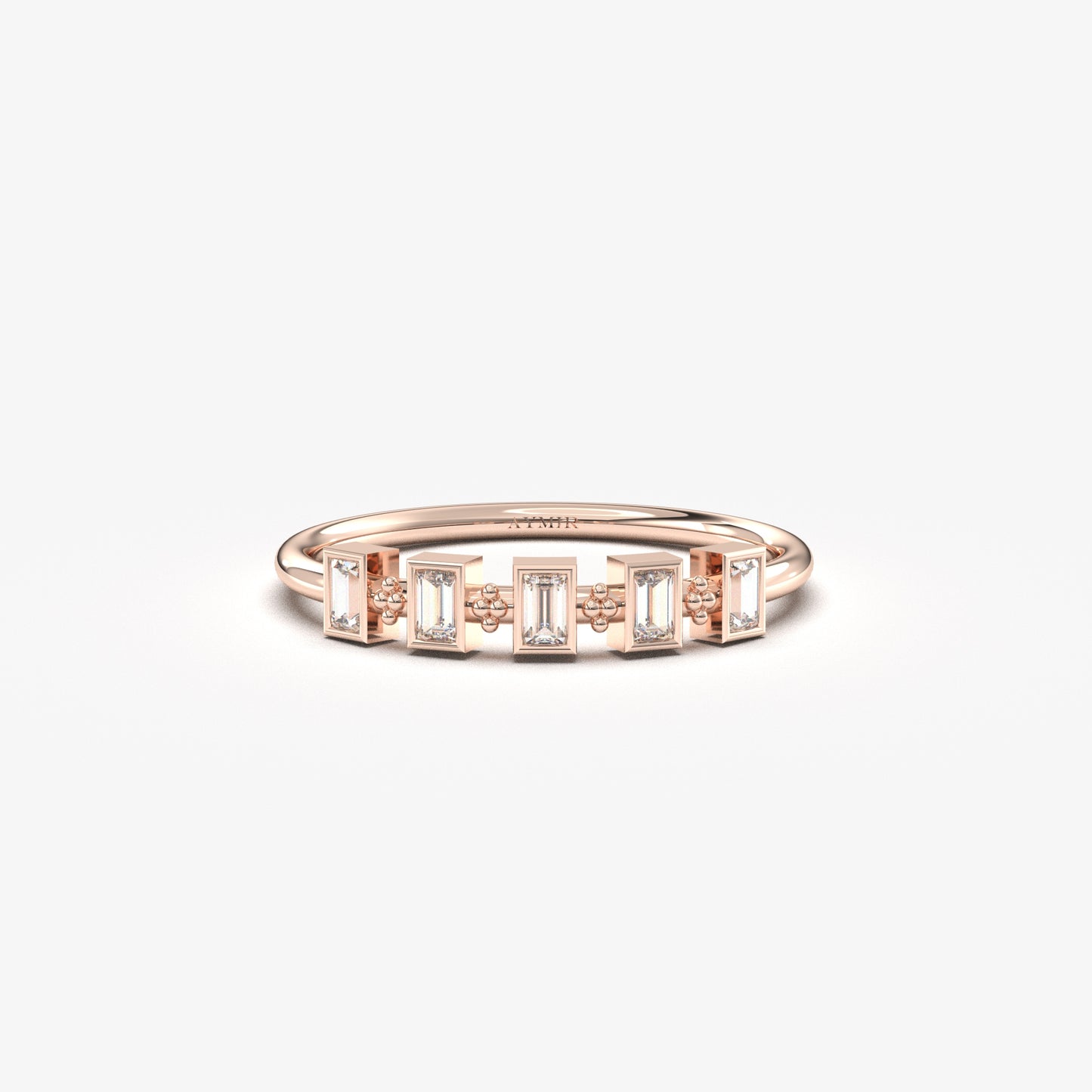 10K Gold Mini Baguette Ring - 2S200DIA