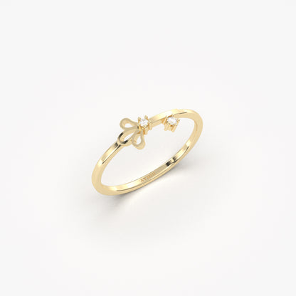 10K Gold Stack Mini Ring - 2S201