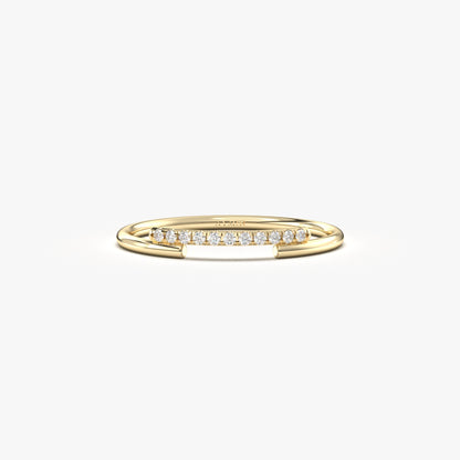 18K Gold Mini Wedding Ring - 2S225DIA