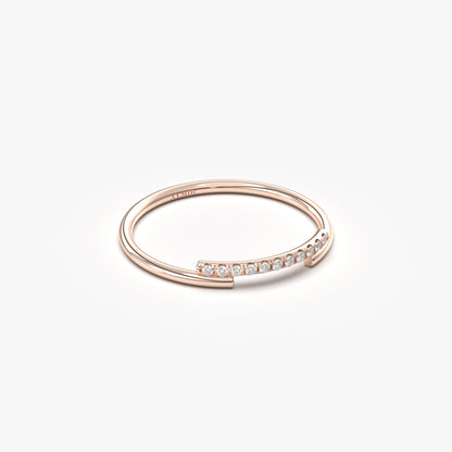 18K Gold Mini Wedding Ring - 2S225DIA