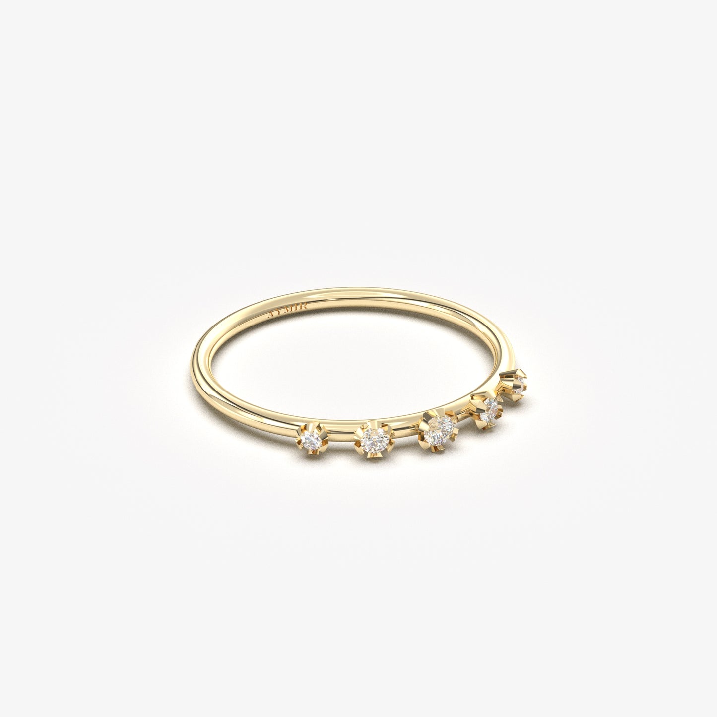 18K Gold Stacking Ring - 2S22DIA