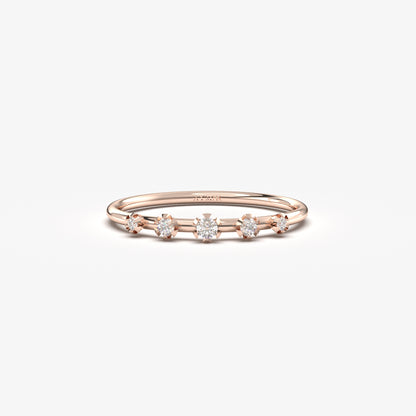 18K Gold Stacking Ring - 2S22DIA