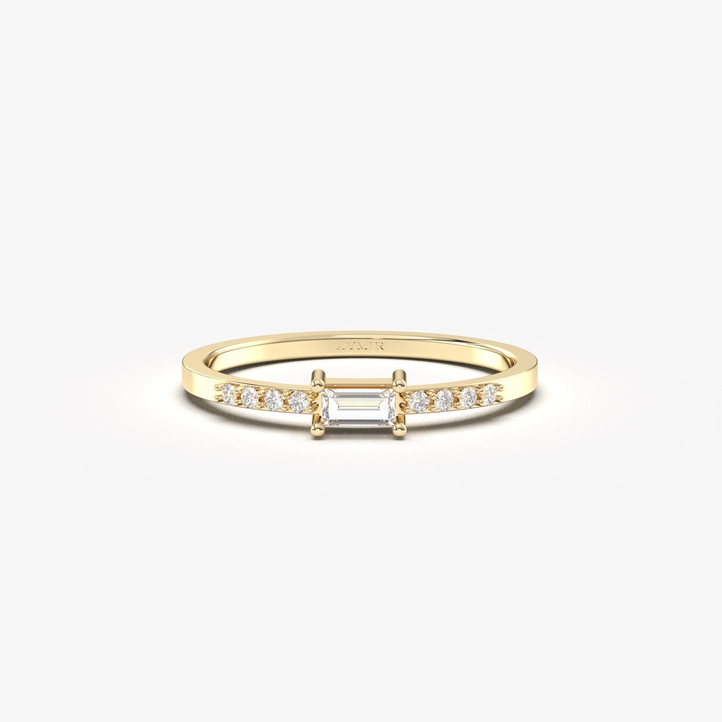 10K Gold Baguette Diamond Ring - 2S2DIA