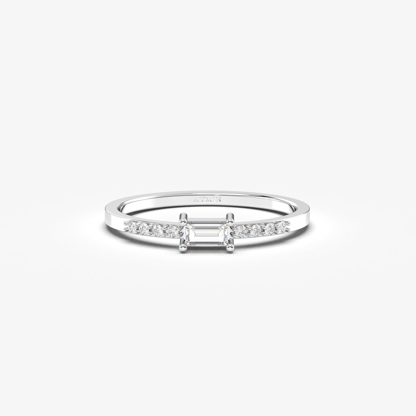 10K Gold Baguette Diamond Ring - 2S2DIA