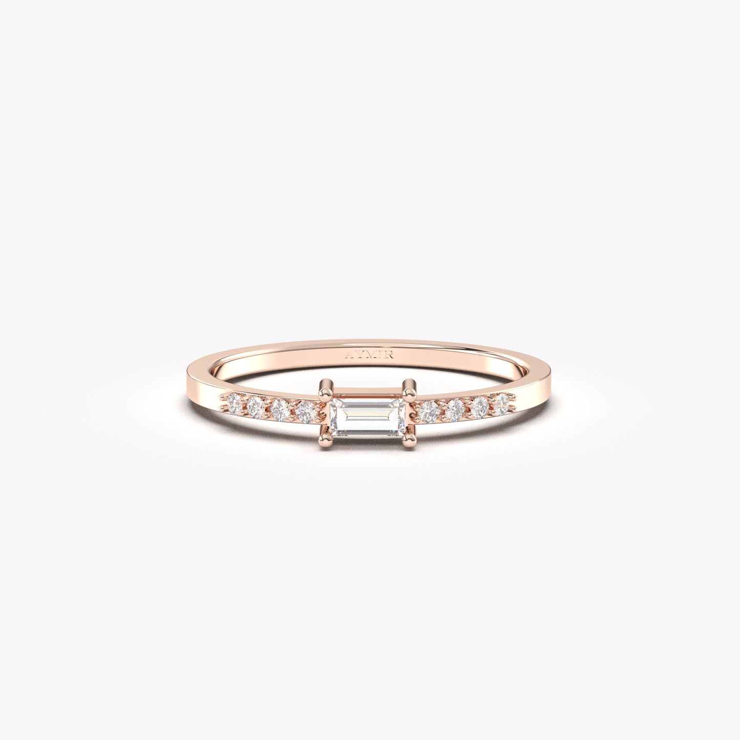 10K Gold Baguette Diamond Ring - 2S2DIA