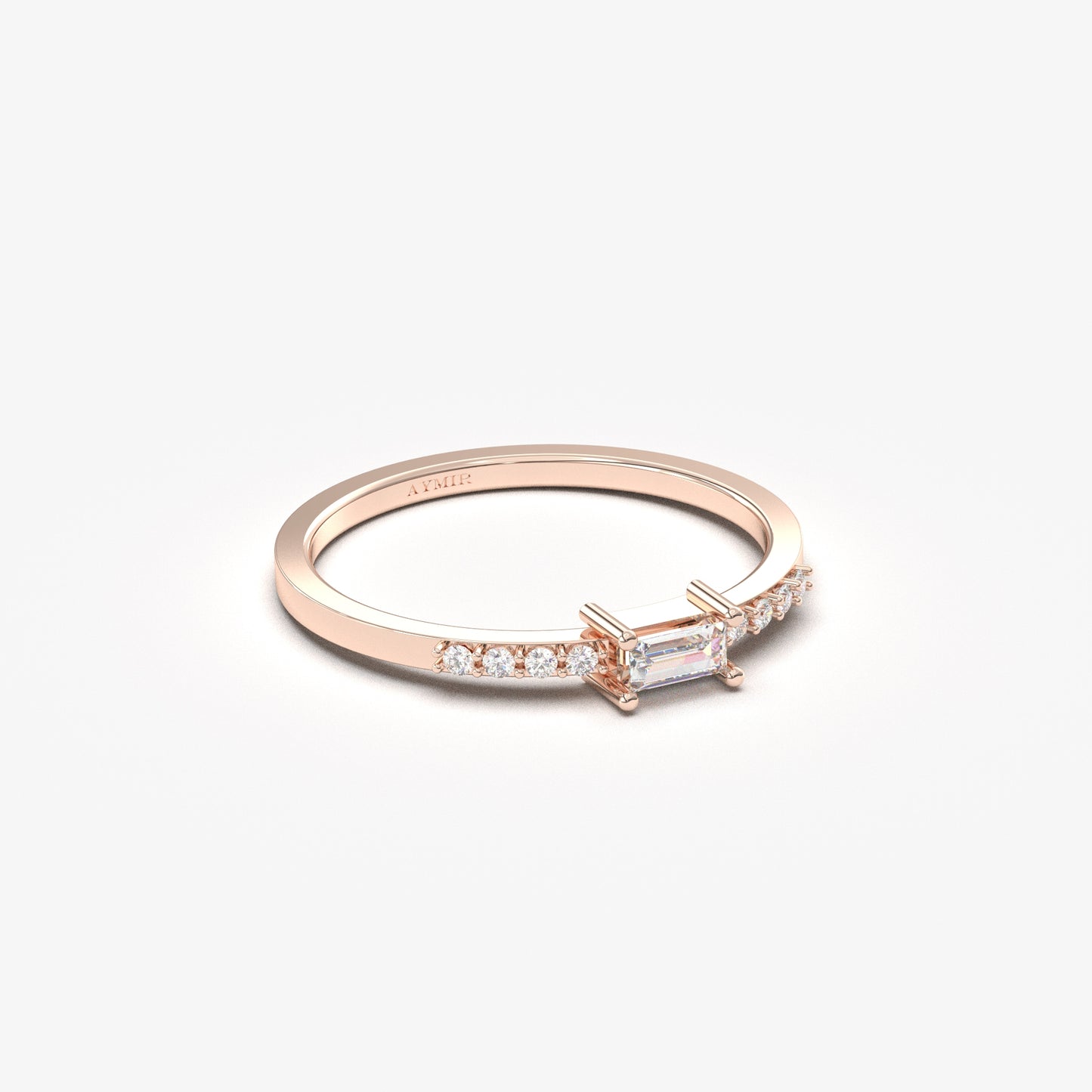 10K Gold Baguette Diamond Ring - 2S2DIA