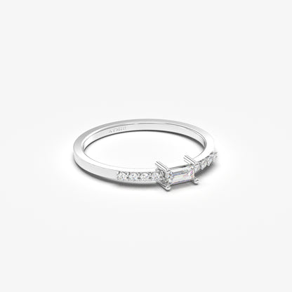 10K Gold Baguette Diamond Ring - 2S2DIA