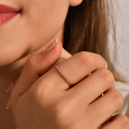 10K Gold Stacking Promise Diamond Ring - 2S117