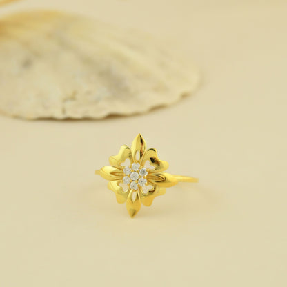 10K Gold Art Deco Diamond Ring - LR67