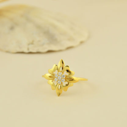 10K Gold Art Deco Ring - LR67