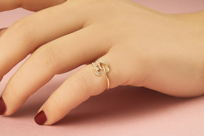 18K Gold Leaf Ivy Ring - LR124