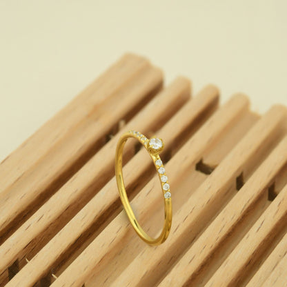 14K Elegant Thin Gold Ring - 2S141