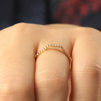 10K Gold Stacking Diamond Ring - 2S116